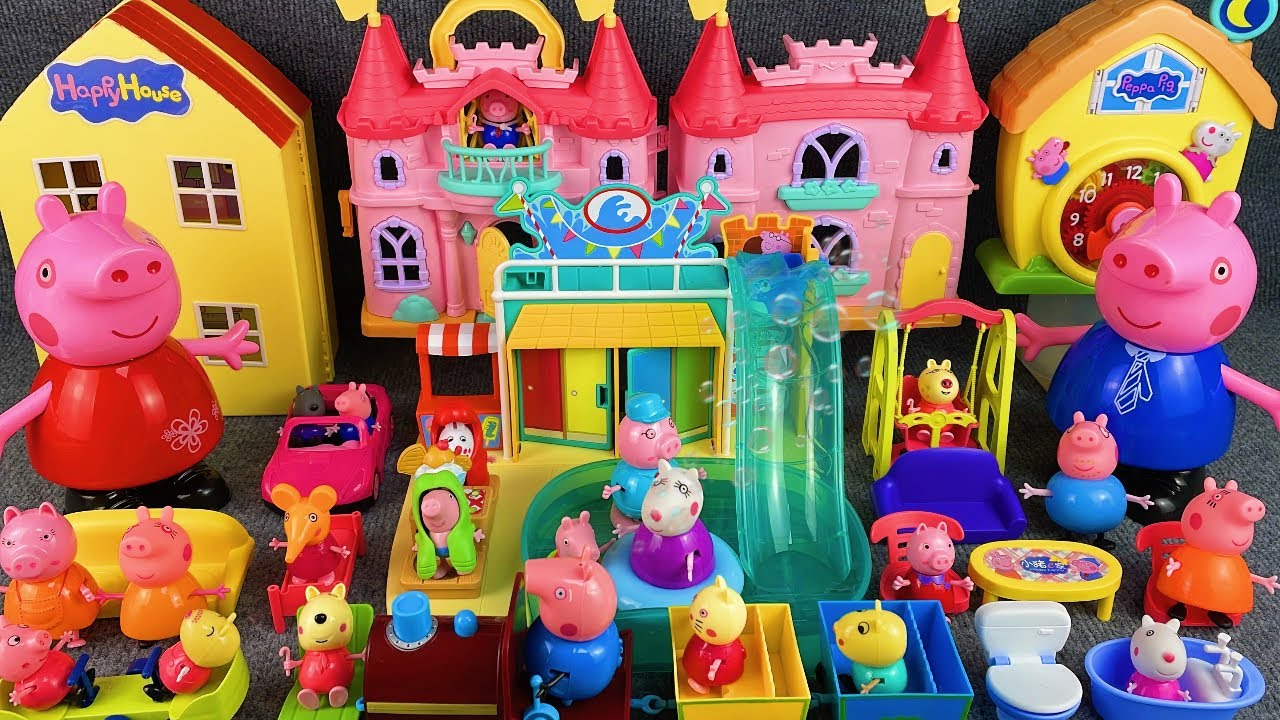 10 Minutes Satisfying with Unboxing Peppa Pig Swimming Pool PlaySet Review Toys | ASMR 