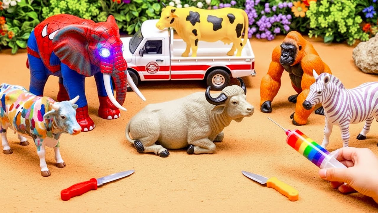 Wadidau Toy Animals Loading on Truck – Cow, Sheep & Elephant @happysapi26