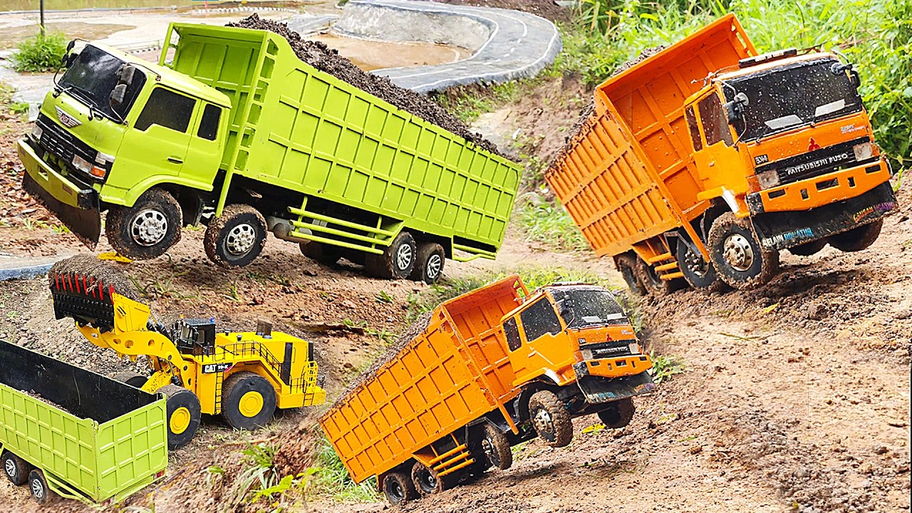 SOPIR NEKAT Truk Hino Wings Lewati Tanjakan EXTREME Truk Fuso 220Ps Ketenggak Truk Pasir Rc Handmade