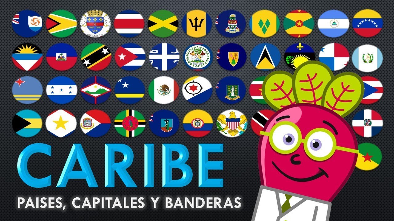 CARIBE Paises Caribeños Islas Capitales Banderas Mapas GEO
