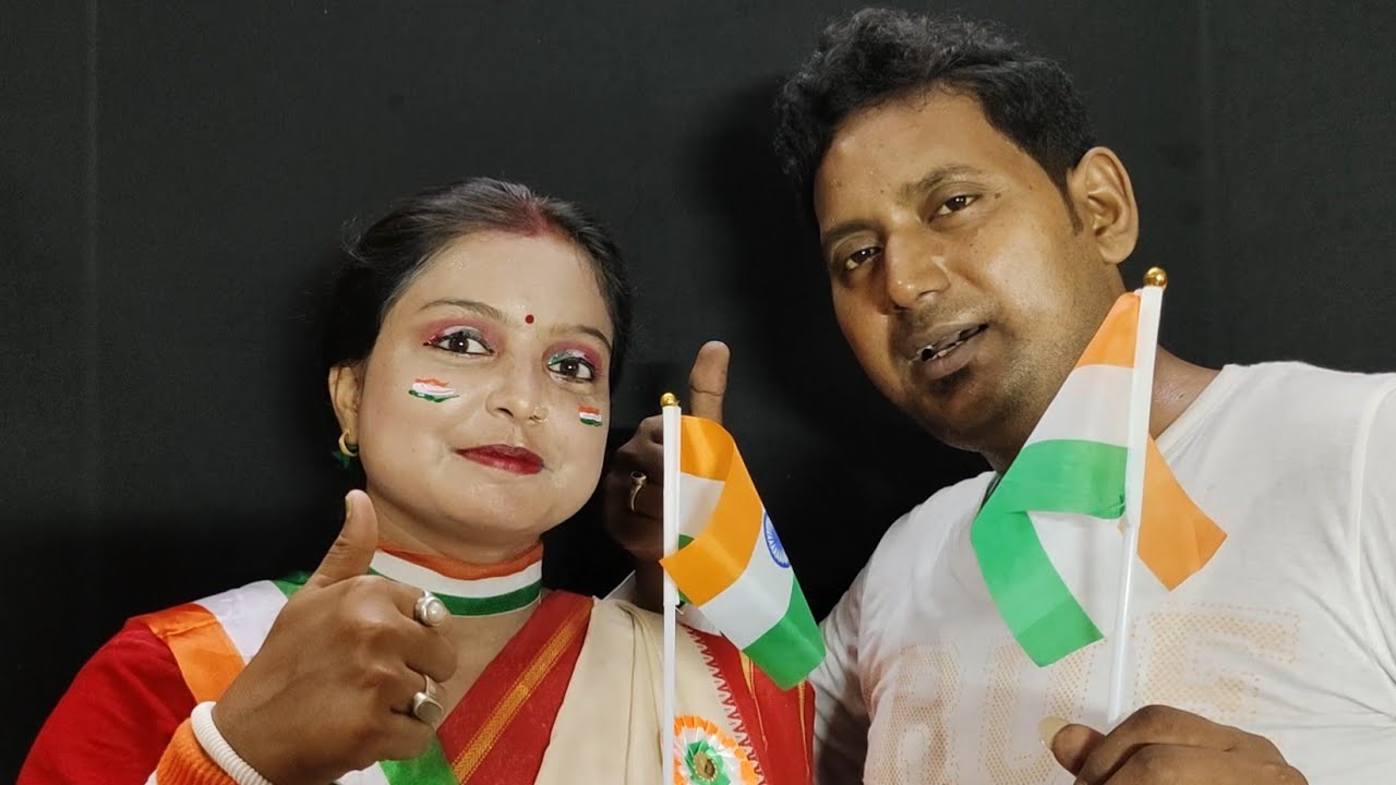ASMR Happy Independence day Makeup Doing my Husband 💄🇮🇳