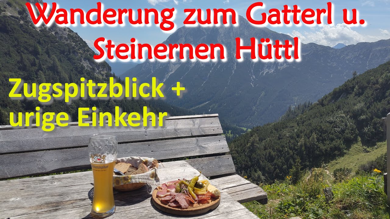 Hike next Ehrwald to the Zugspitz-view at Gatterl and the rustic Steinernes Hüttl