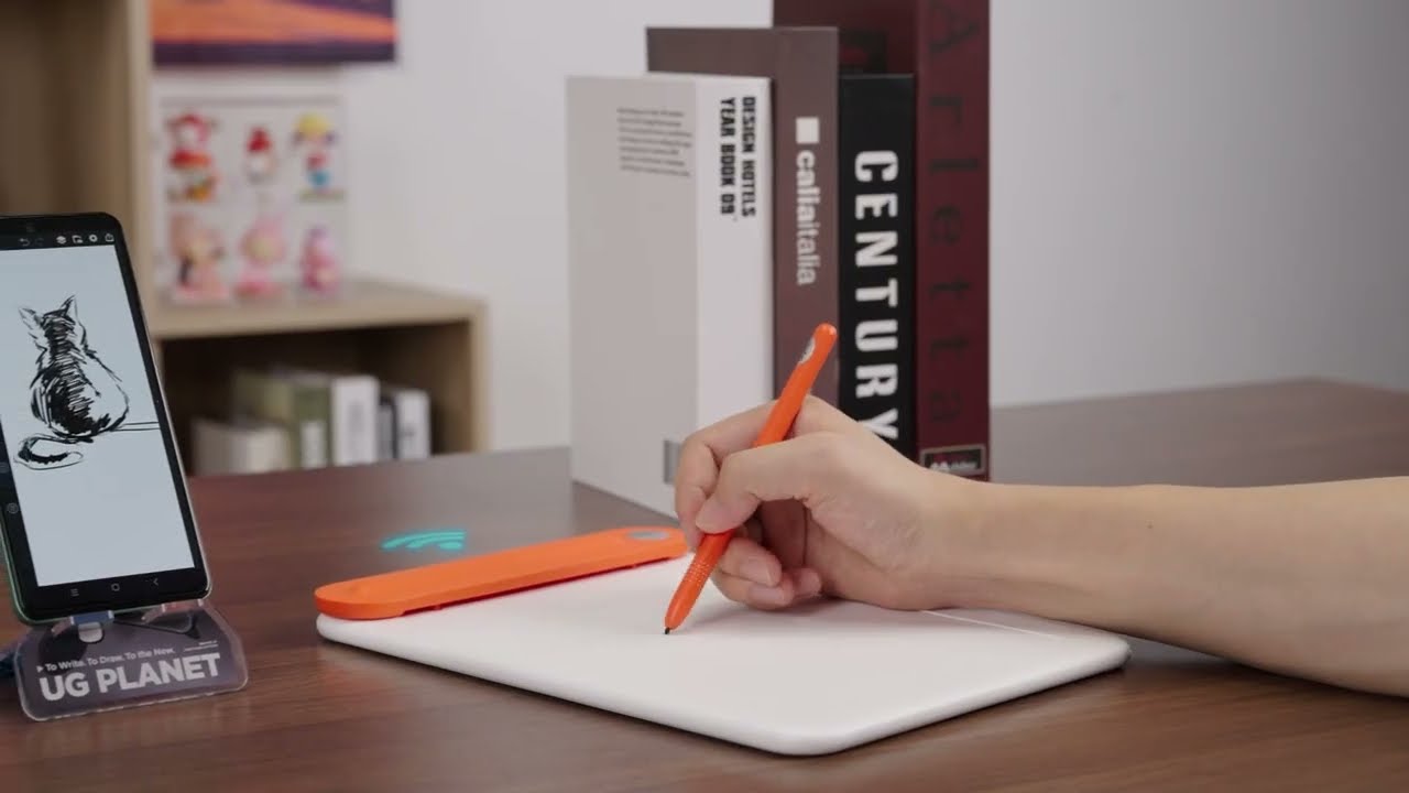 ugee Q8W Bluetooth Graphics Tablet - Wireless & Wired Connectivity Demo