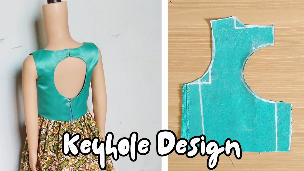 How to Make A cute Baby Girl Dress with keyhole at the back