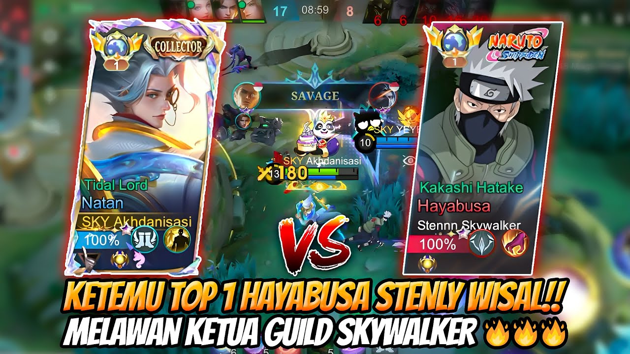 MELAWAN TOP 1 GLOBAL HAYABUSA STENLY WISAL !! TOP GLOBAL 1 NATAN MOBILE LEGENDS !!