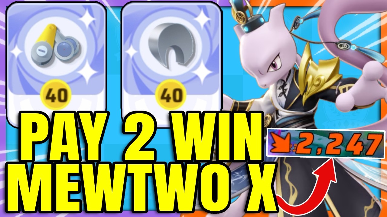 Over 2000+ Damage Auto Attacks MAX CRIT MEWTWO X is hilariously BROKEN | Pokemon Unite