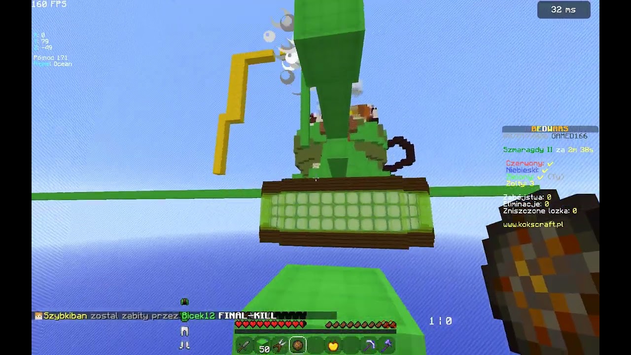 Gramy w BED WARS (mikrofon mi się zepsuł)