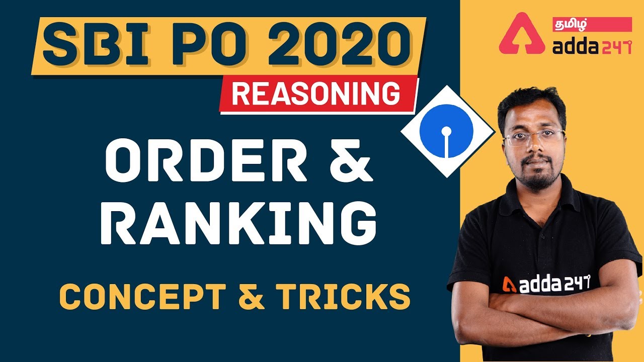 Order & Ranking | Reasoning In Tamil | For SBI PO 2020