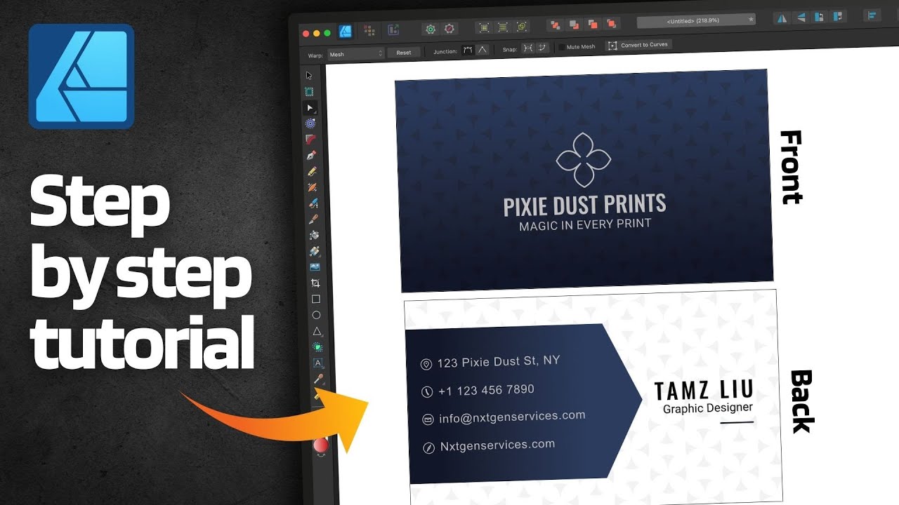 Design a PROFESSIONAL Business Card in 1 Hour with Affinity Designer 2