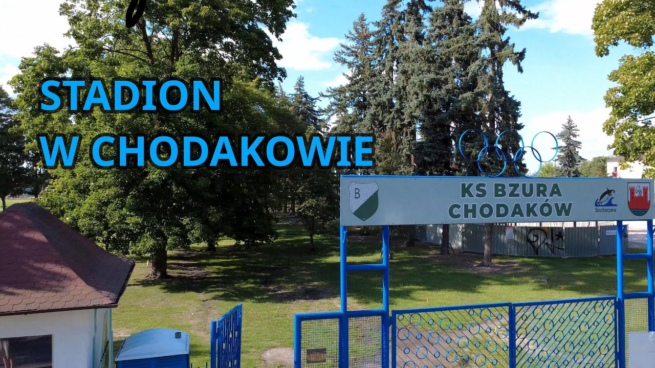Stadion KS Bzura Chodaków Sochaczew przebudowa z lotu ptaka w 4K