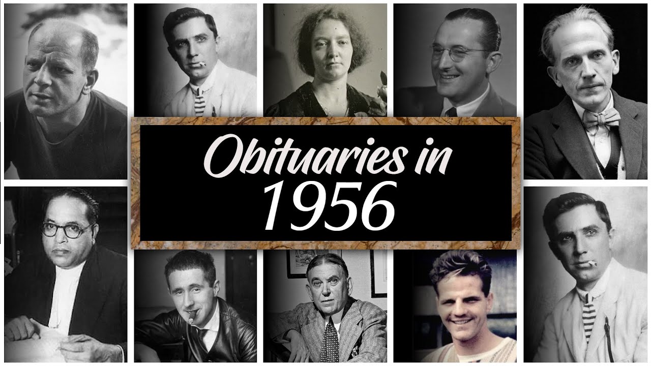 Obituary in 1956: Famous Faces We Lost in 1956