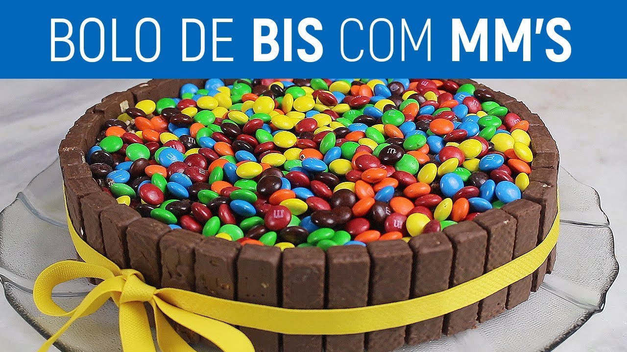 BOLO DE BIS COM MM's | Mike na Cozinha