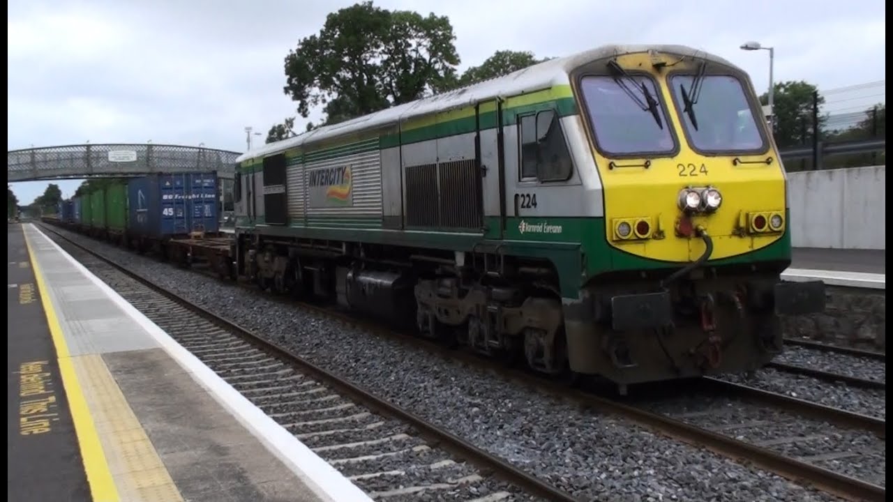 Irish Rail Passenger, Freight and PWD trains at Kildare 14-7-2014