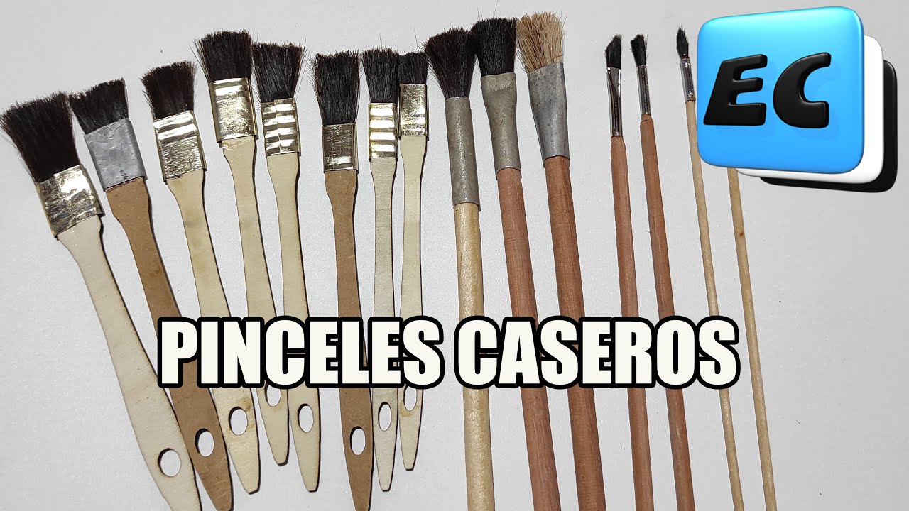 Como hacer tus pinceles o brochas Facil y economicos