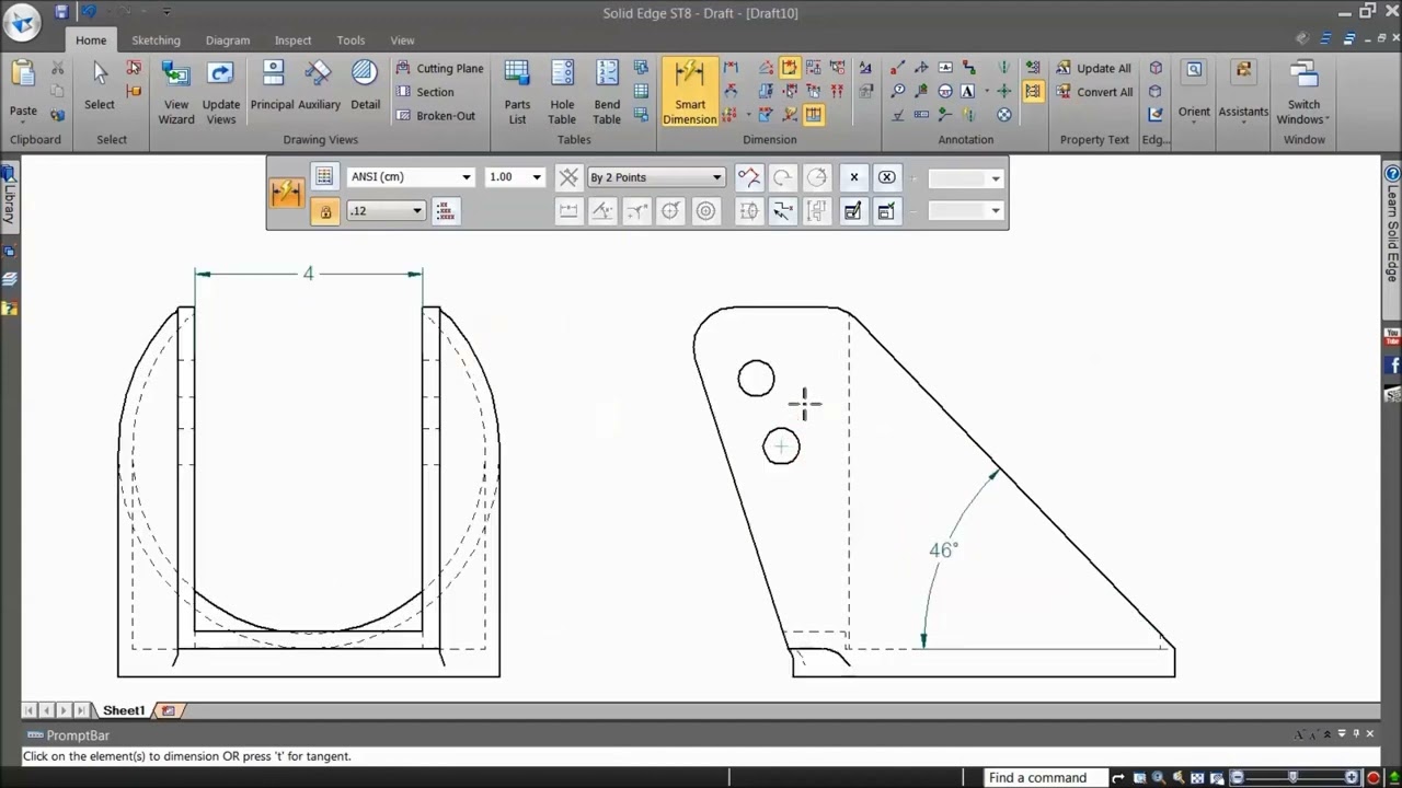 Советы и рекомендации по Solid Edge — Модификаторы клавиатуры Smart Dimensions