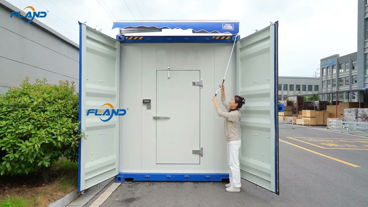 集装箱遮阳遮雨棚Container cold storage with sun and rain shelter