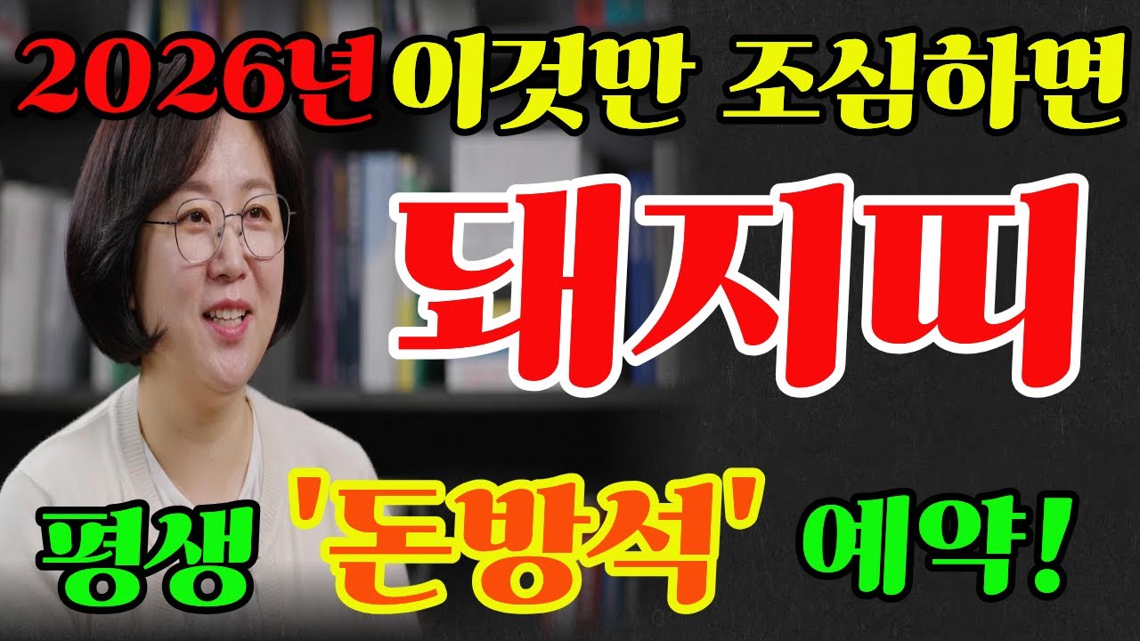 🚨돼지띠 긴급!  '돈방석 앉는다' 대신 '이것' 망가질 수 있으니 제발 조심하세요!#2026년운세 #명언 #12띠운세 #대박운세 #돼지띠#추