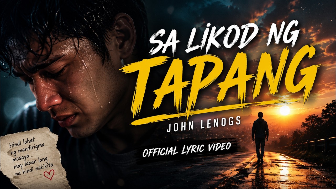 Sa likod ng  tapang | By: John Lenogs (official lyrics video)