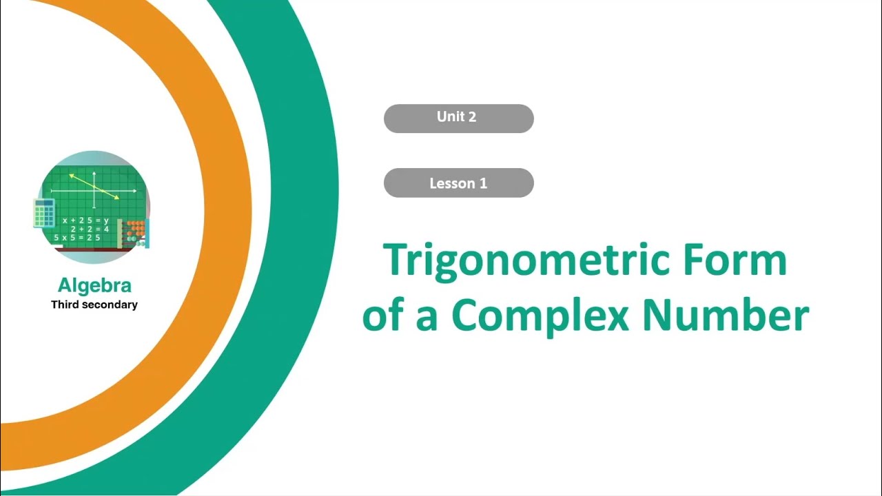 Algebra - Unit 2 - Lesson 1 Trigonometric form of a complex number