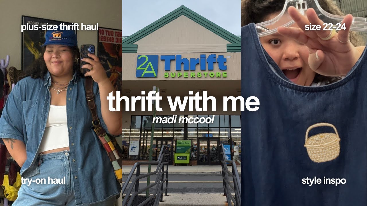 thrift with me & try-on haul (plus-size) - madi mccool