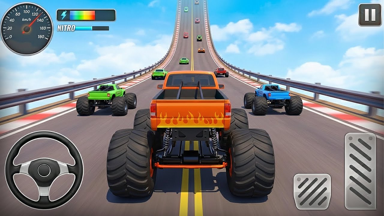 Monster Truck Mega Ramp Stunts 3D - Extreme Truck Racing Game - Android GamePlay