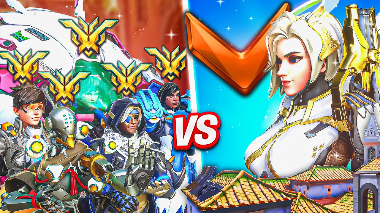 1 GIGABUFFED Bronze SUPPORT vs 5 Top 500s - Who wins?! (Overwatch 2)