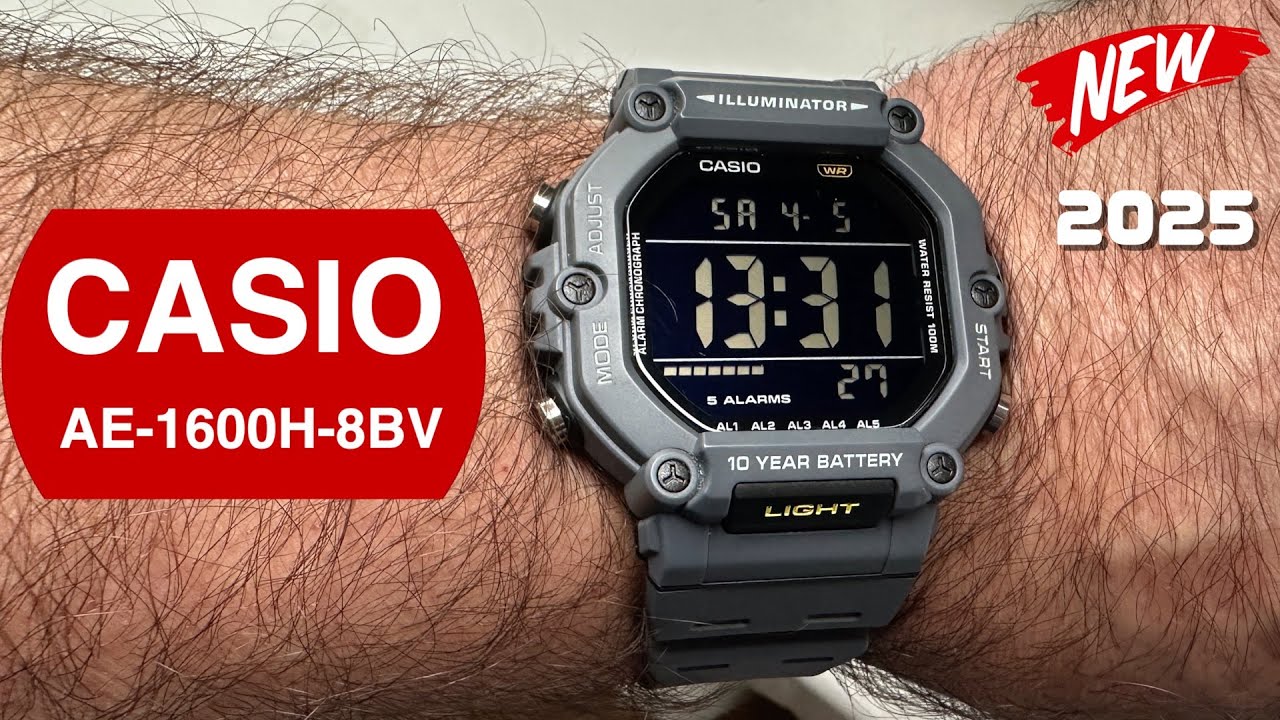 Новинка 2025! Часы CASIO AE-1600H-8BVEF Timeless Collection.