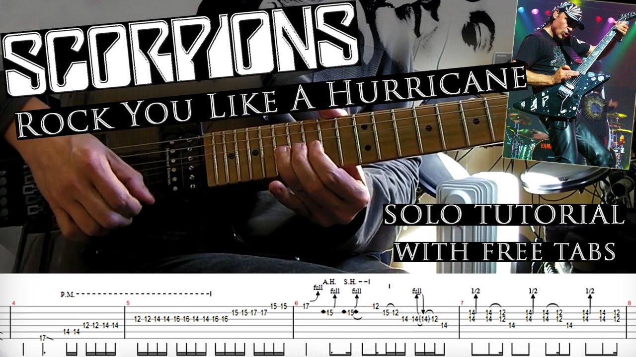 Scorpions - Rock You Like A Hurricane guitar solo lesson (with tablatures and backing  tracks)