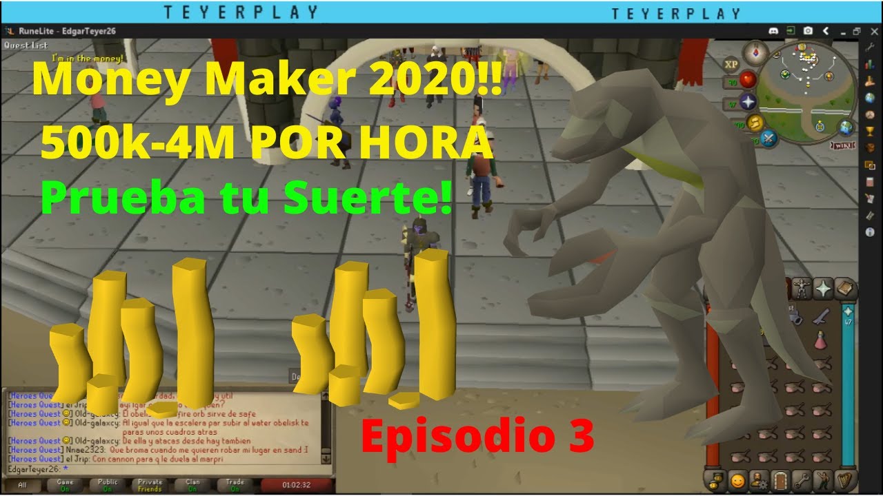 🔥MONEY MAKER 2020🔥!! De 500k A 4M Por Hora!! Prueba Tu Suerte!! | OSRS | Niveles Medios | Dagannoth