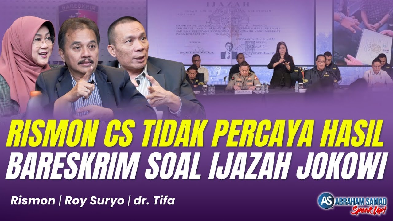 Rismon Cs Tidak Percaya Hasil Bareskrim Soal Ijazah Jokowi | #SPEAKUP