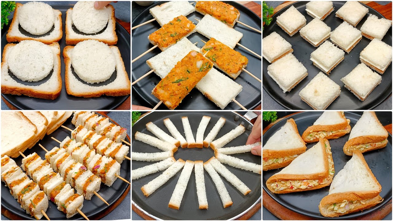 6 Easy Bread Snacks Recipe | New Recipe | Evening Snacks | Bread Recipe | Snacks Recipes| EasySnacks