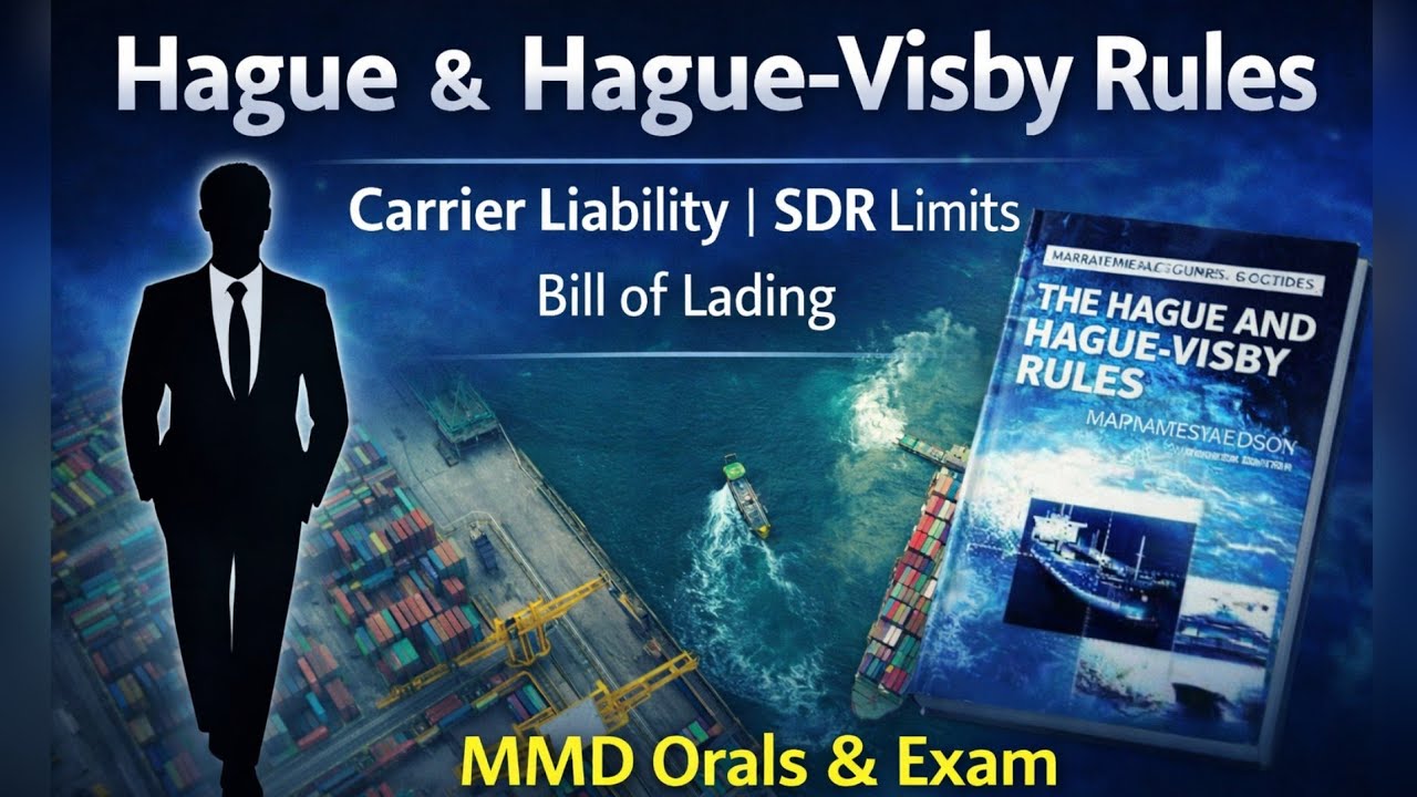 Hague & Hague -Visby Rules | Carrier Liability | SDR Limits | Bill of Lading