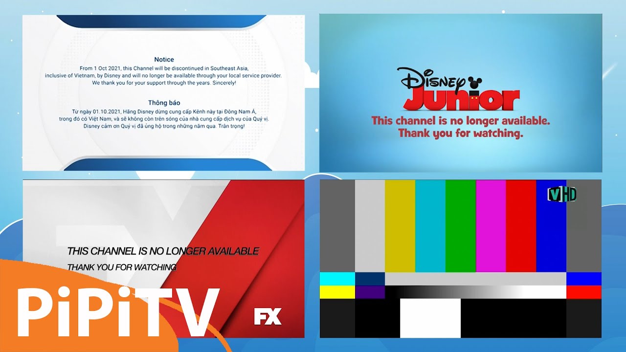 [Multiview] Khoảnh Khắc Ngừng Phát Sóng Các Kênh Disney, Disney Junior, FX, Channel V, 0h 01/10/2021