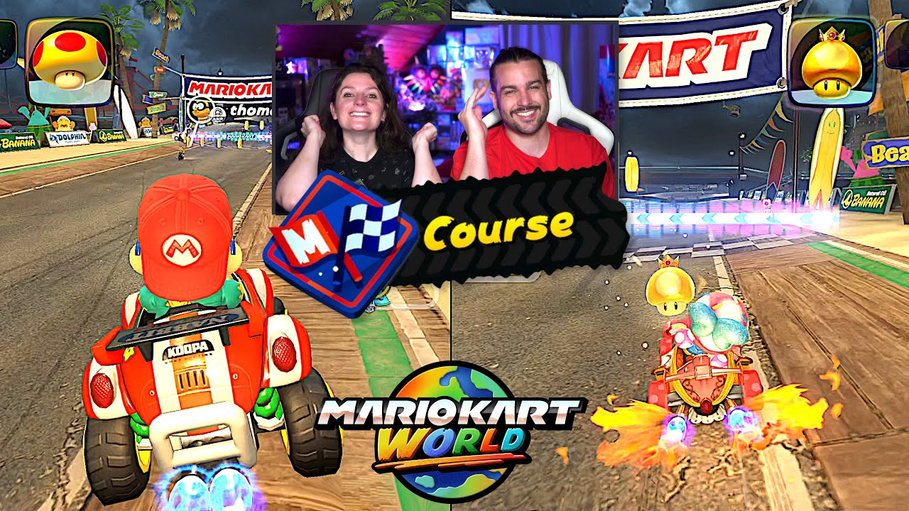 COURSES en ligne sur MARIO KART WORLD ! ( Trop difficile ... )