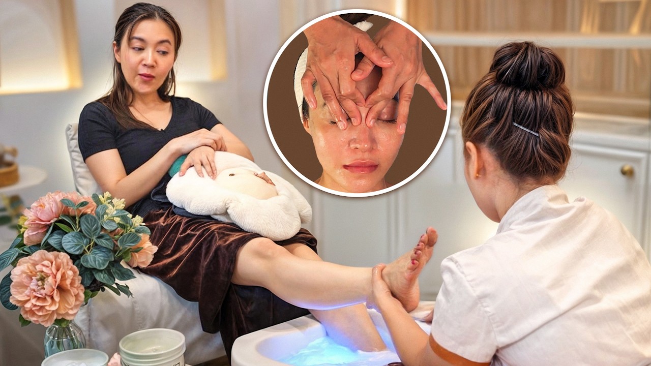 Relaxing ASMR Spa Day✨ Hand, Foot, and Facial Pampering