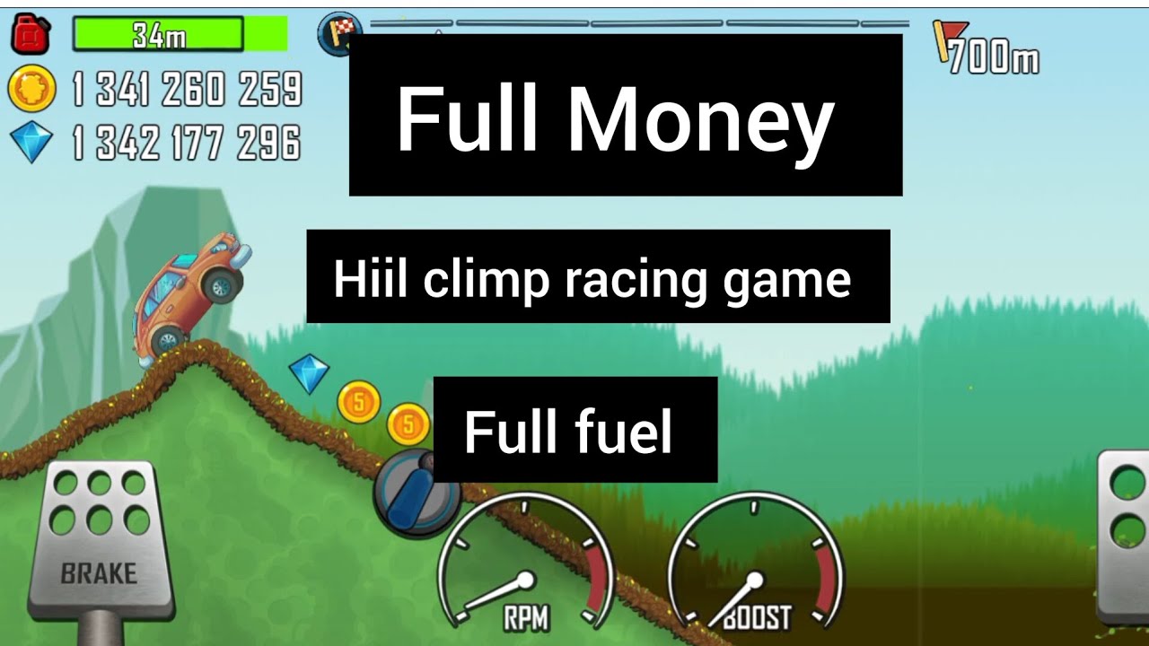 Hill Climb Racing Game Full Money Full Fuel ⛽  Game Play Car Game 