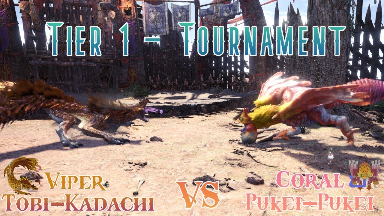 Viper Tobi-Kadachi Vs Coral Pukei-Pukei | MHW Tier 1 Tournament #turfwar