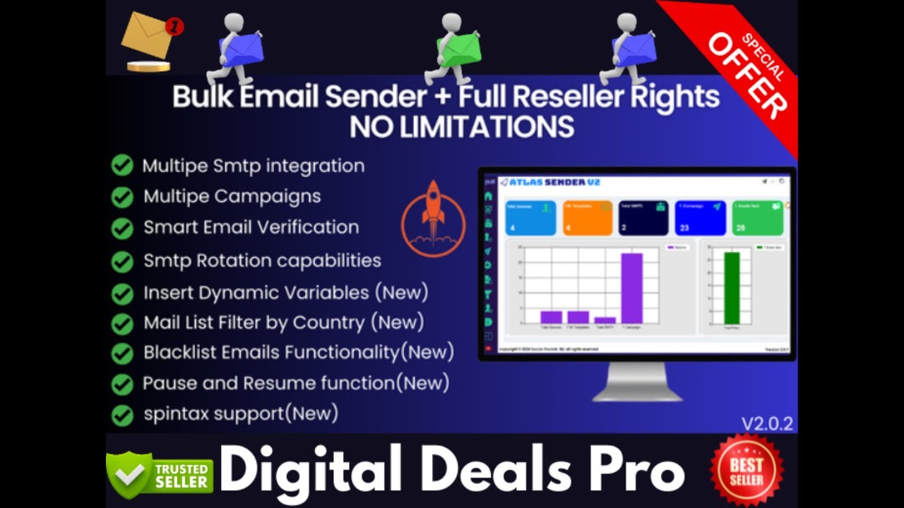 Atlas Sender v2.0.2 &mdash; Unlimited Bulk Email Sender | Reseller Rights & Send Unlimited Emails