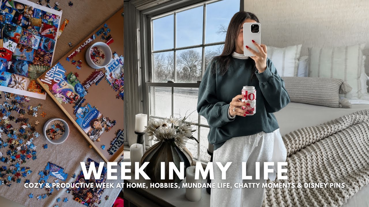WEEKLY VLOG - cozy & productive week at home, hobbies, mundane life, chatty moments, pins & more!