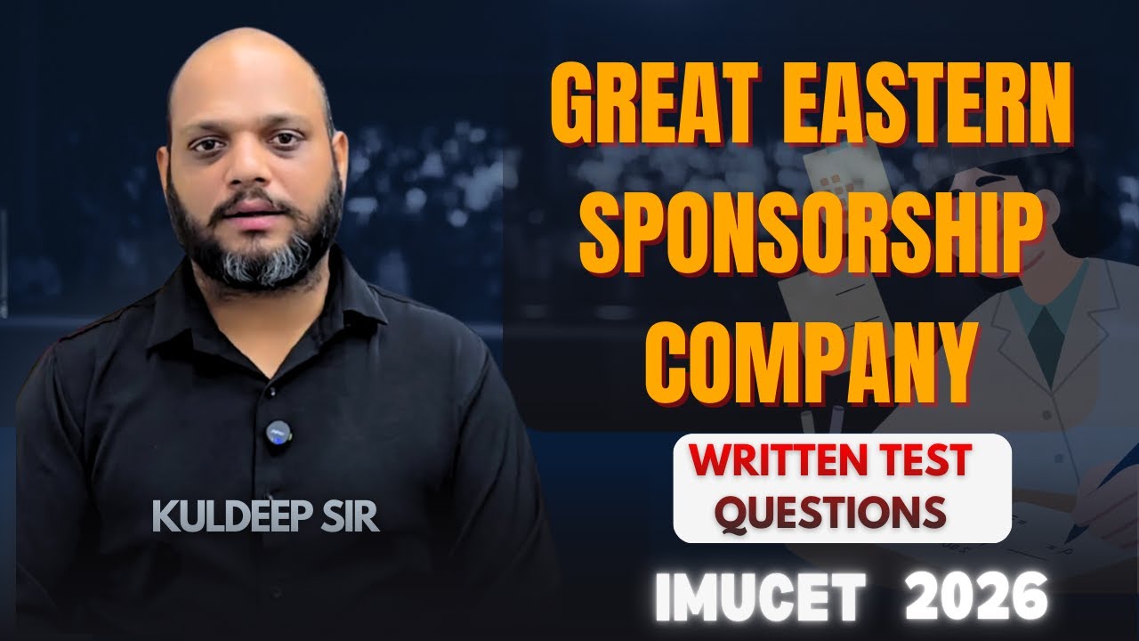 Great Eastern Sponsorship Written Exam | Questions You Must Prepare