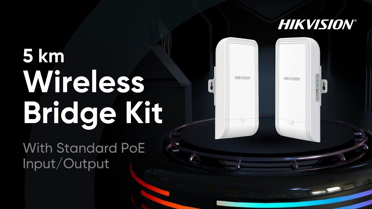 Hikvision 5 km Wireless Bridge Kit with Standard PoE Input/Output Unboxing & Demo