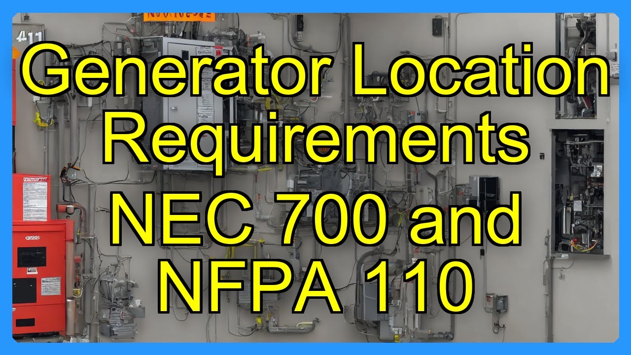 Требования к размещению генераторов в соответствии с NEC 700 и NFPA 110.