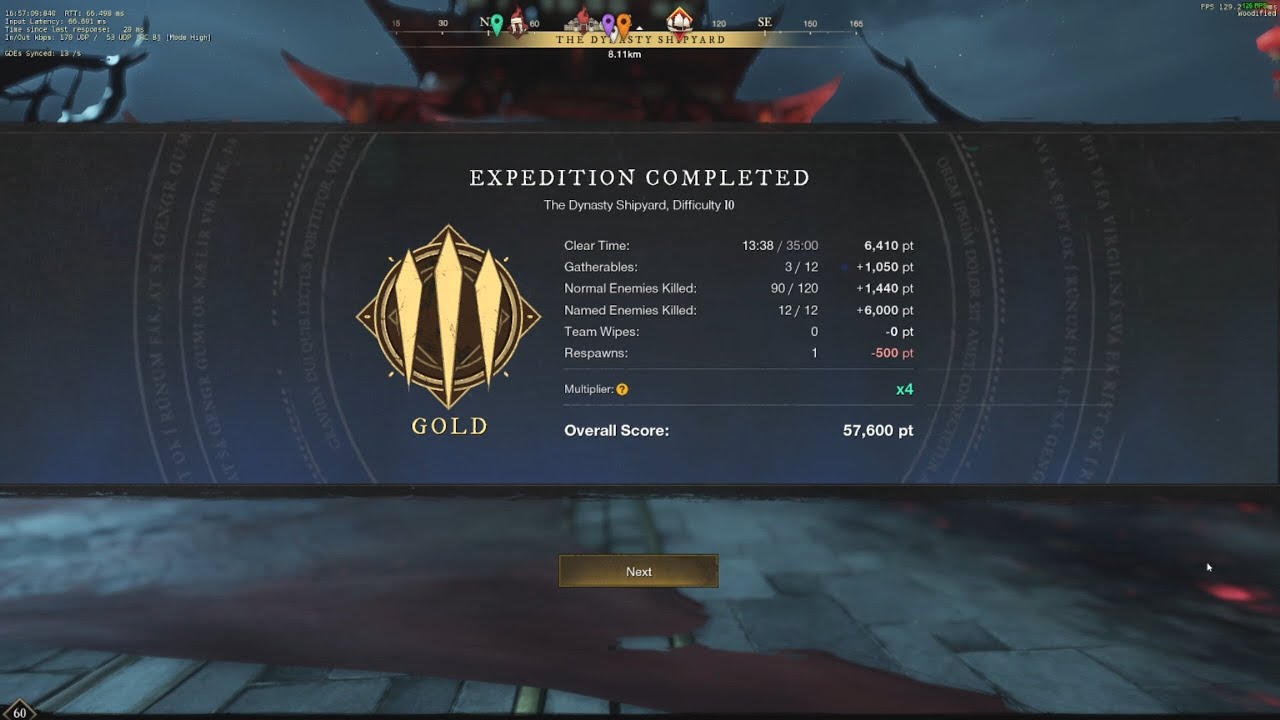 New world speed run M10 dynasty 13:38