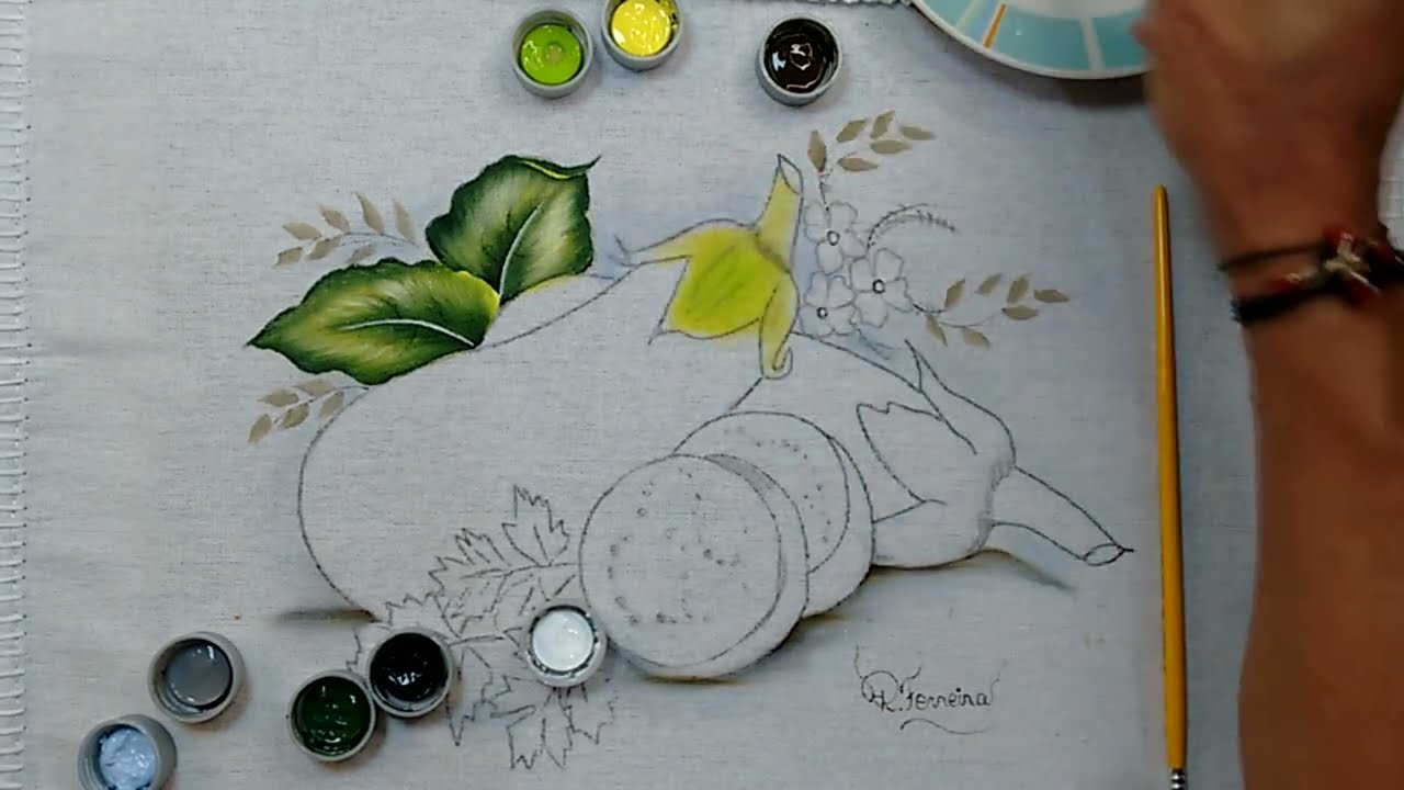 Roberto Ferreira Pintura em Tecido Beringela - Parte 1