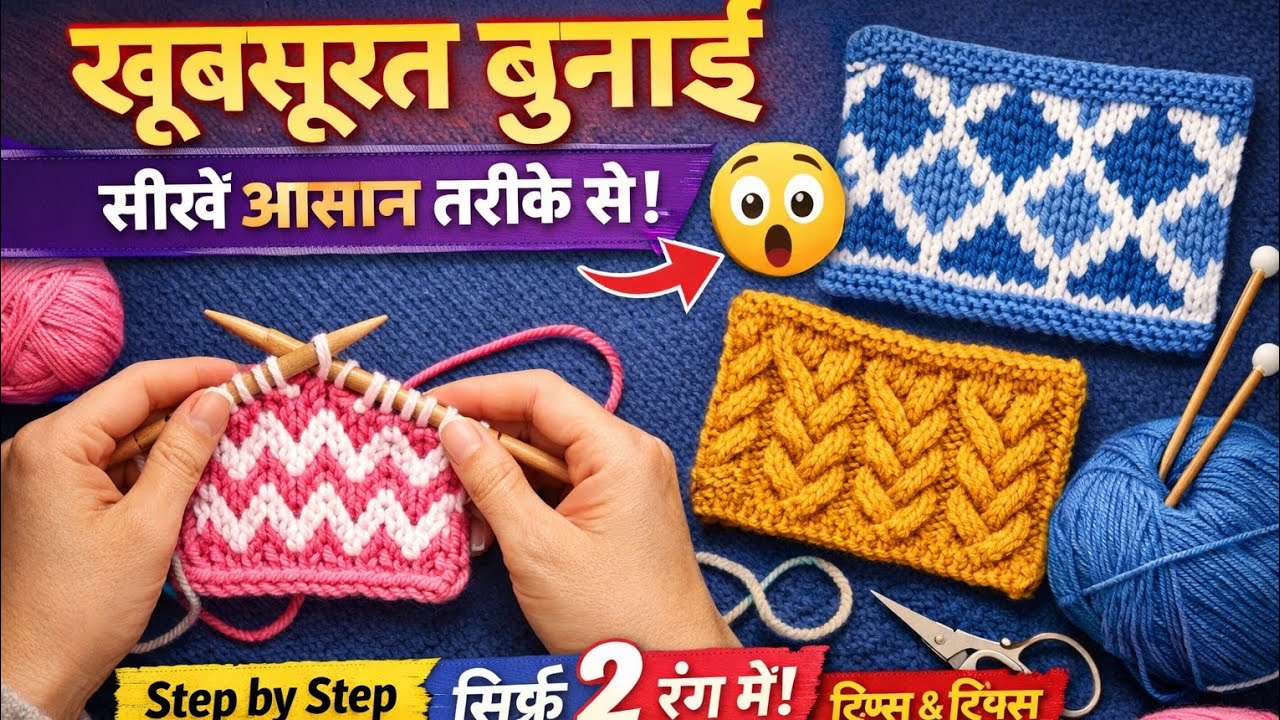 दो सलाई का बेहद आसान बुनाई डिजाइन/very easy knitting pattern for ladies cardigan/ sweaters jacket