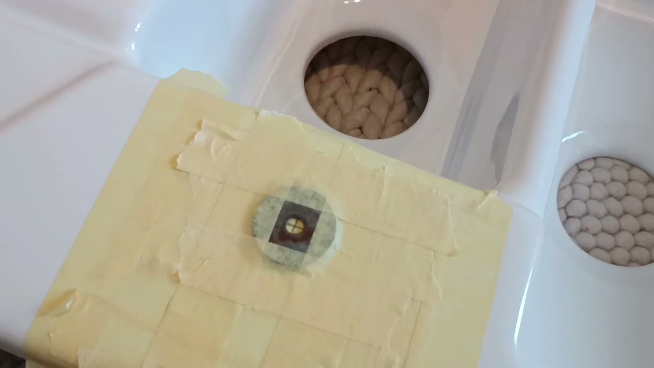 Knocking out a sink tap hole
