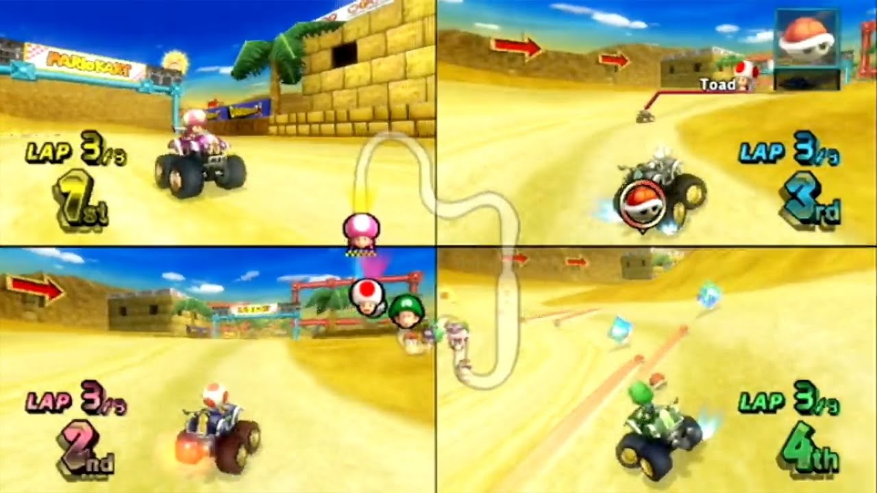 Mario Kart Wii - 4-Player VS:  31 - Jason's Round