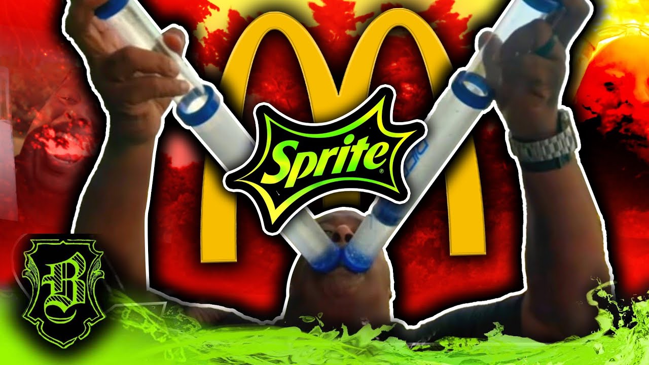 McDonalds Sprite Chug Using 2 Biersticks!