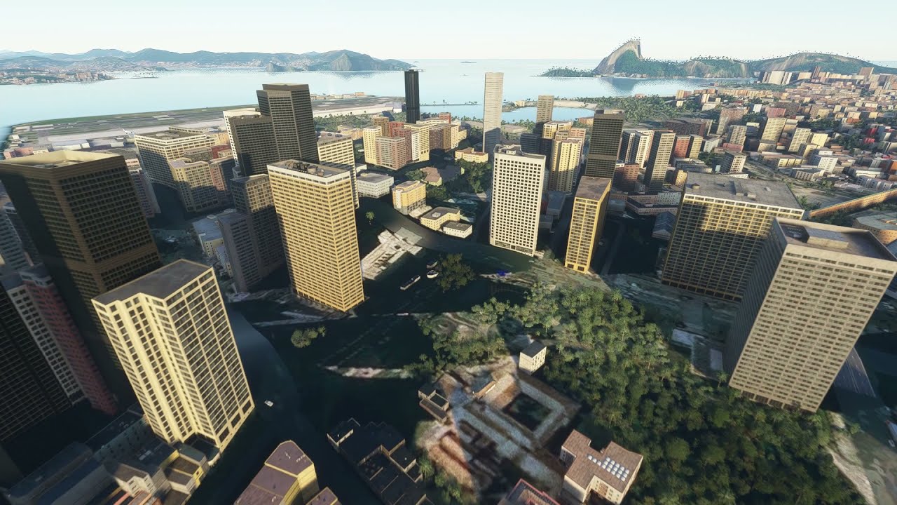 Rio de Janeiro cinematic drone view in MFS 2020