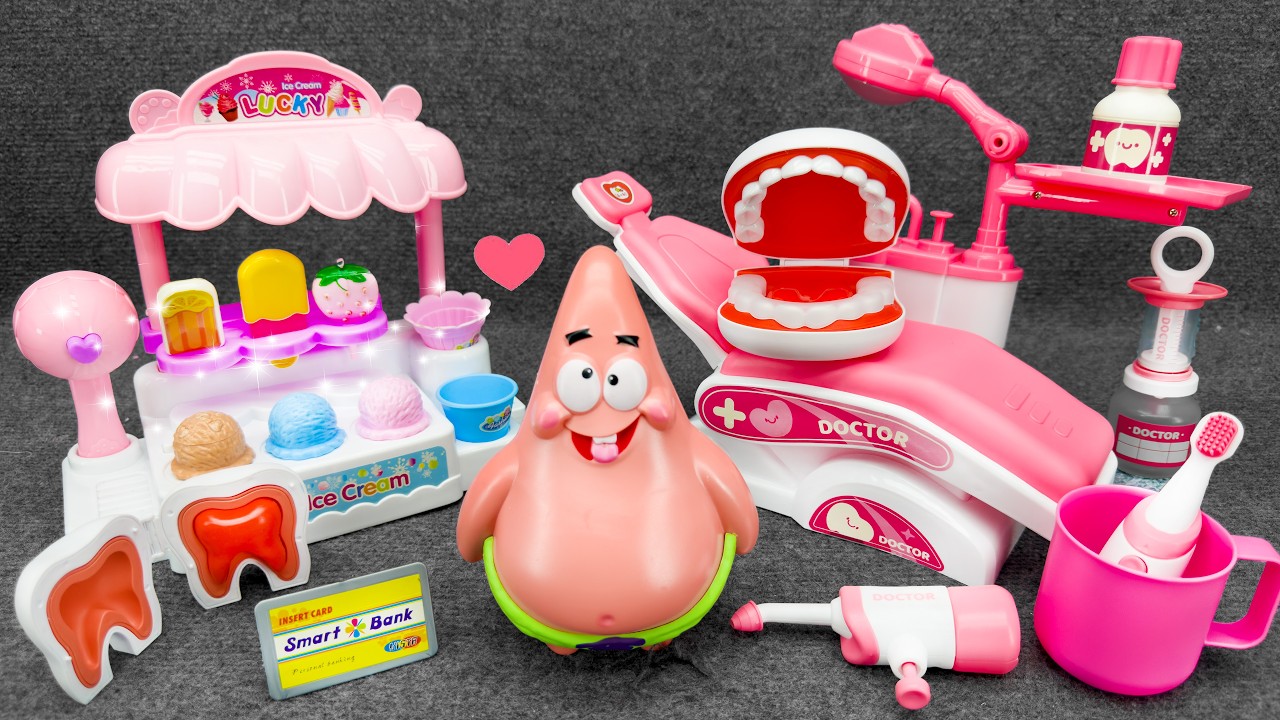 63 Minutes Ultimate Ice Cream & Dentist Toys Playset, Unboxing Patrick Star Toy Collection Review